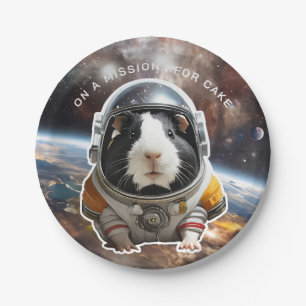 Guinea Pigs in Space! Retro Explorer Astronaut Paper Plate