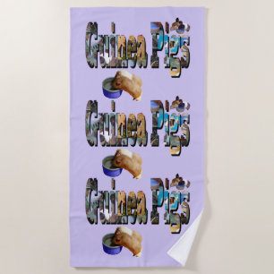Guinea Pigs Is The Word, Beach Towel