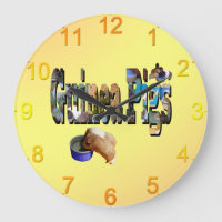 Guinea Pigs Is The Word, Lge Wall Clock