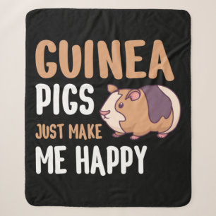 Guinea Pigs just make me happy Sherpa Blanket