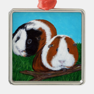 Guinea Pigs Metal Tree Decoration