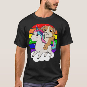 Guinea Pigs On Unicorn Rainbow Animals Cute Unicor T-Shirt