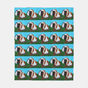 Guinea Pigs Painting Fleece Blanket
