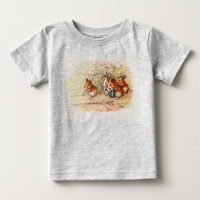 Guinea Pigs Planting in the Garden Baby T-Shirt (Front)