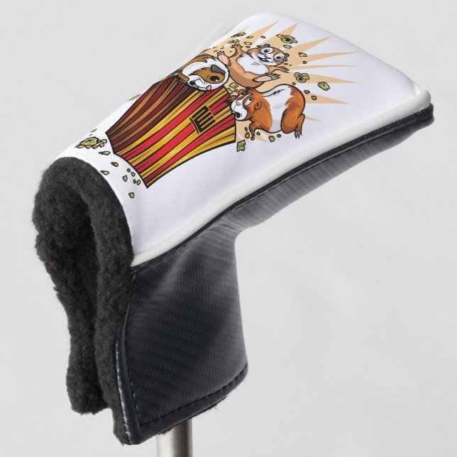 Guinea Pigs Popcorn Golf Head Cover (3/4 Front)