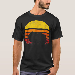 Guinea Pigs Retro Sunset Sun Silhuette T-Shirt