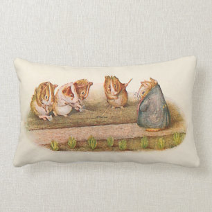 Guinea Pigs Tending Garden Lumbar Cushion