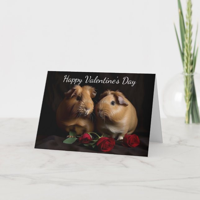 Guinea Pigs Valentine's Card (Front)