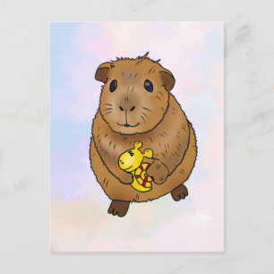 guinea pigs with a postcard