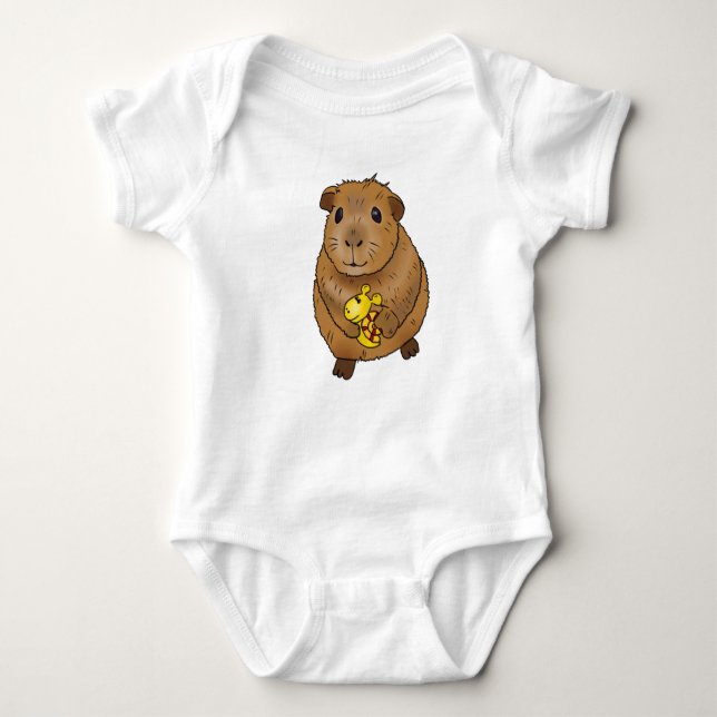 guinea pigs with snail baby bodysuit (Front)