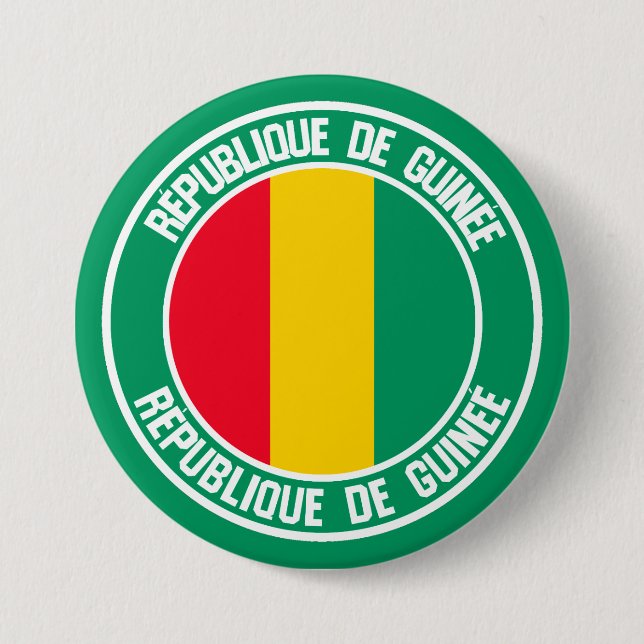 Guinea Round Emblem 7.5 Cm Round Badge (Front)