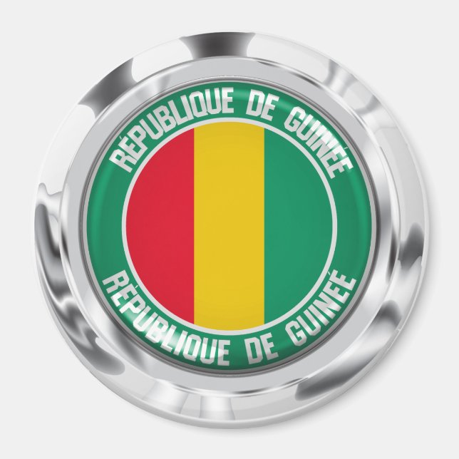 Guinea Round Emblem Magnet (Front)