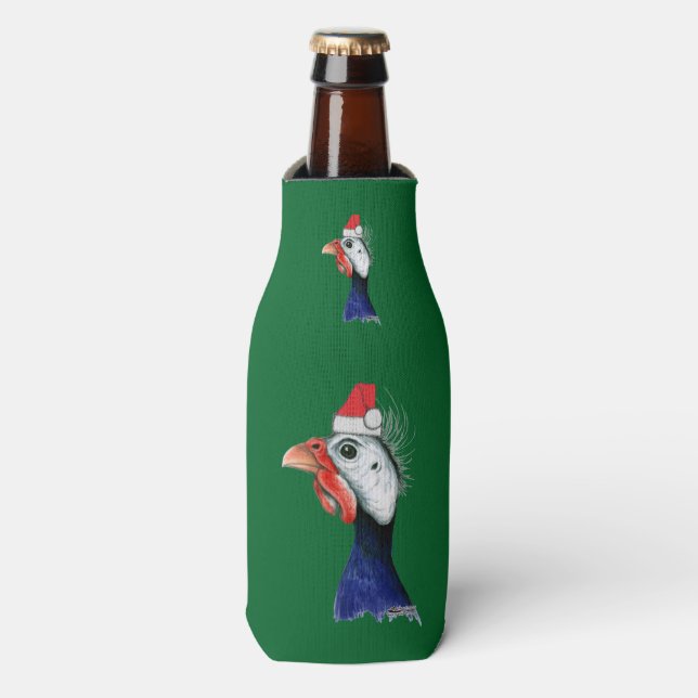 Guinea Santa Claus Bottle Cooler (Bottle Front)