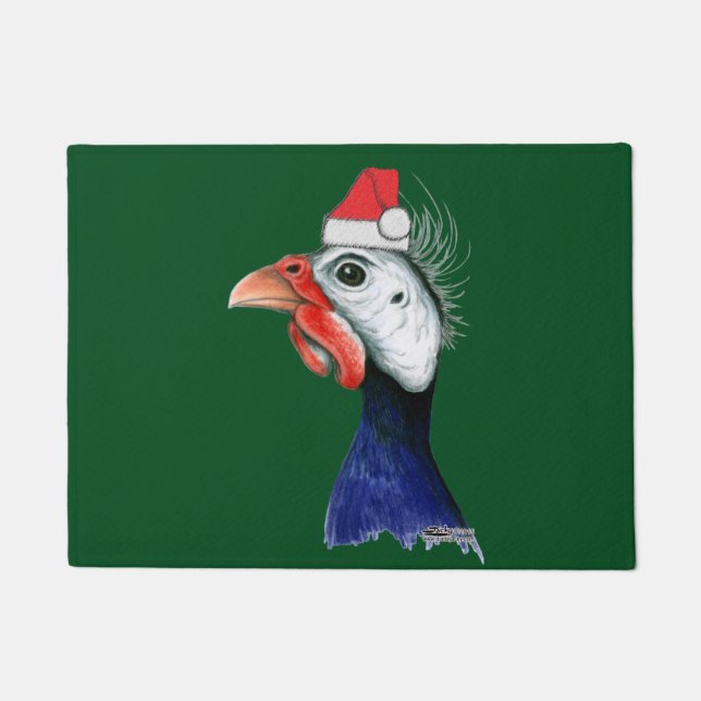 Guinea Santa Claus Doormat (Front)