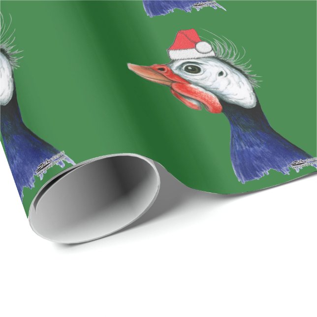 Guinea Santa Claus Wrapping Paper (Roll Corner)