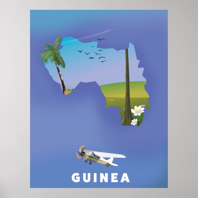 Guinea South Africa Ski poster print. (Front)