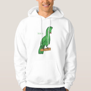 Guinea turaco bird cartoon illustration hoodie