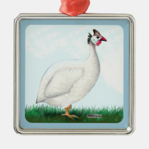 Guinea White Metal Ornament