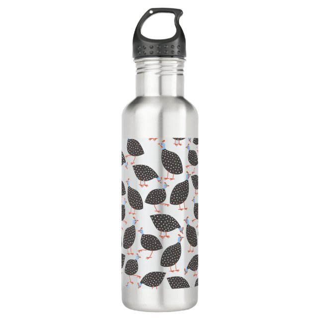 Guineafowl Fun Bird Pattern 710 Ml Water Bottle (Front)