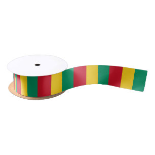 Guinean flag ribbon satin ribbon