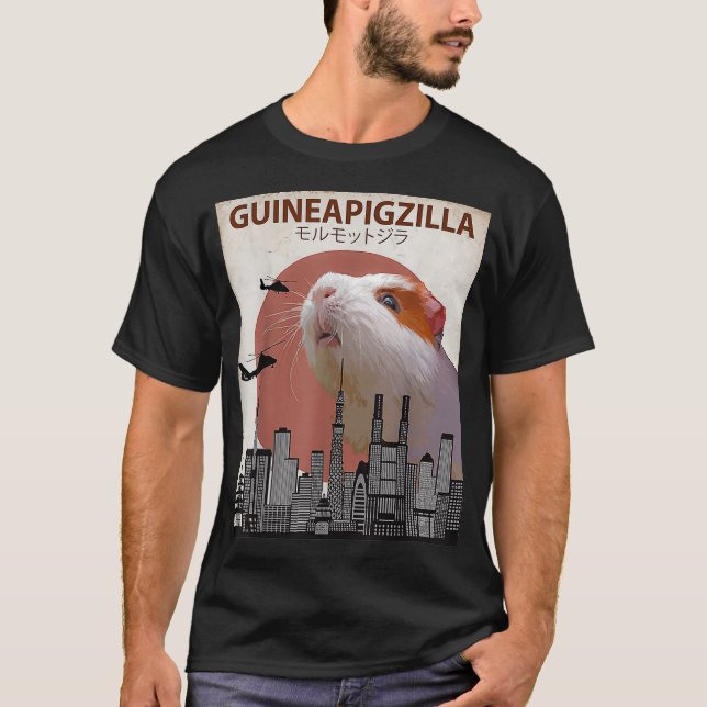 Guineapigzilla Funny Guinea Pig  Gift  T-Shirt (Front)