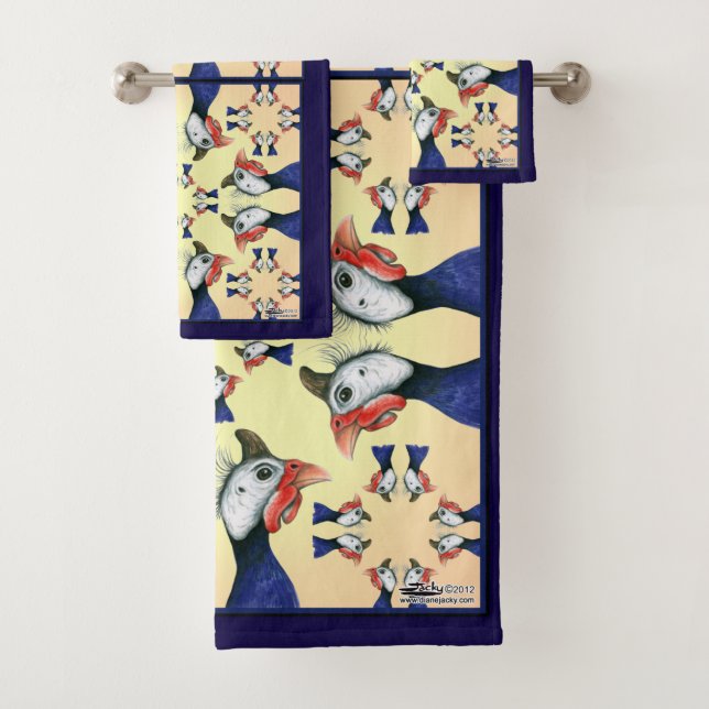 Guineas Everywhere! Bath Towel Set (Insitu)