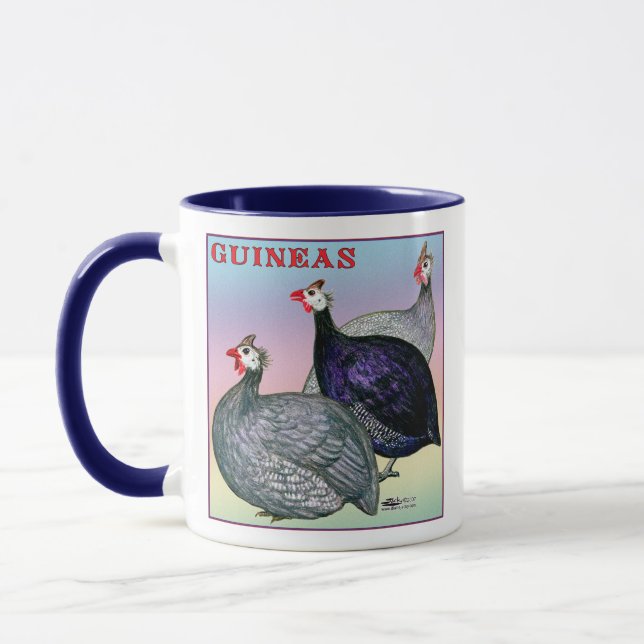Guineas Three Fowl Mug (Left)