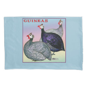 Guineas Three Fowl Pillowcase