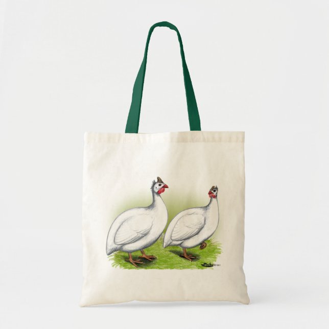 Guineas:  White Tote Bag (Front)