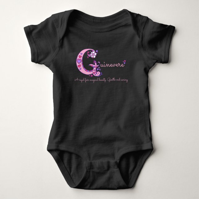 Guinevere girls name & meaning G monogram shirt (Front)