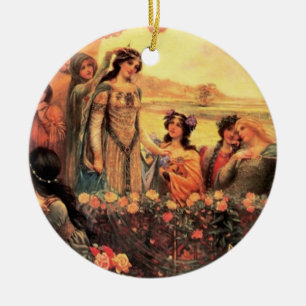 Guinevere in Camelot Ceramic Tree Decoration