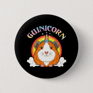 Guinicorn Guinea Pig Unicorn Costume 6 Cm Round Badge