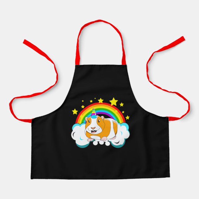 Guinicorn Guinea Pig Unicorn Rainbow Apron (Front)