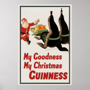 Guinness Christmas Poster Print  John Gilroy