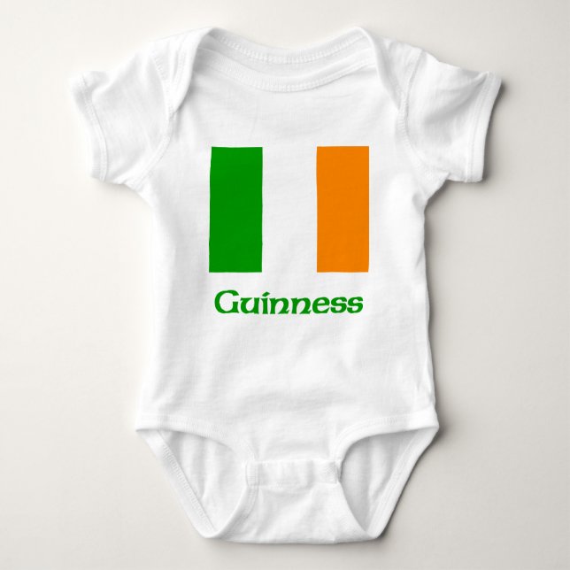 Guinness Irish Flag Baby Bodysuit (Front)