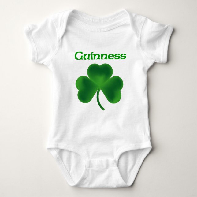 Guinness Shamrock Baby Bodysuit (Front)