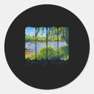 Guio City Philippines Travel Trip Brushstroke Guio Classic Round Sticker