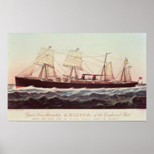 Guion Line Steamship Arizona Poster