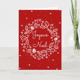 Guirlande vintage de vacance de Joyeux Holiday Card