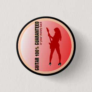 Guitar 100% Guaranteed 3 Cm Round Badge