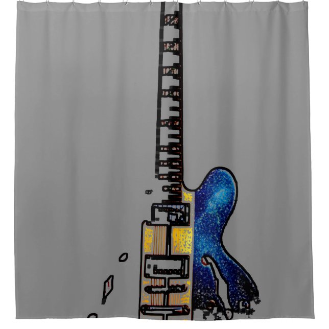 Guitar 4 sccnm shower curtain (Front)