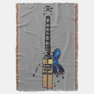 Guitar 4 tba throw blanket