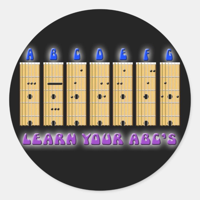 Guitar ABC's Sticker (Front)