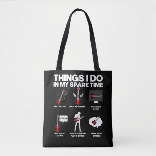 Guitar addicted Guitarist Music Lover Musician Tote Bag