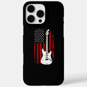 Guitar American US Flag Music Player Electric Guit iPhone 16 Pro Max Case