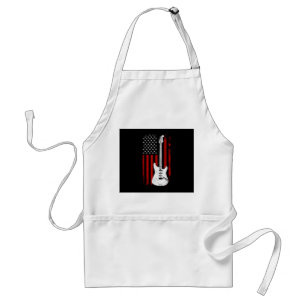 Guitar American US Flag Music Player Electric Guit Standard Apron