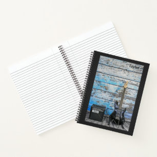 Guitar & Amp - Customise & Personalise - Large Notebook