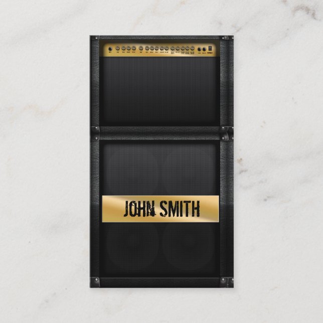 Guitar amp with custom name  business card (Front)