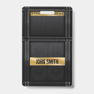 Guitar amp with custom name  ID badge