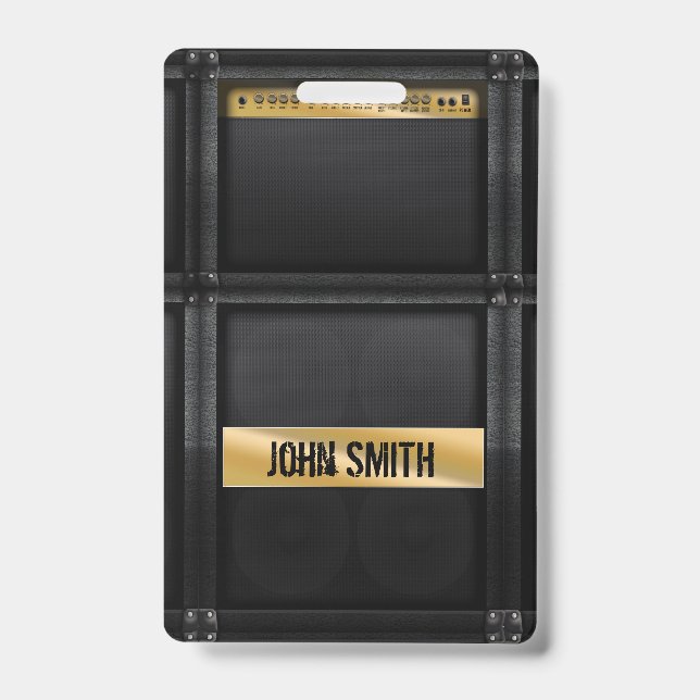 Guitar amp with custom name  ID badge (Front)